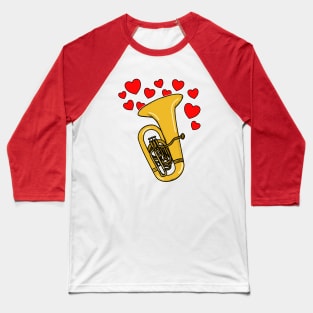 Valentines Day Tuba Player Tubaist Anniversary Wedding Musician Baseball T-Shirt